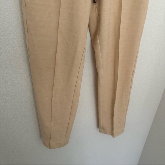 Mango Elastic Waist Pull On Casual Pants Beige Cream Size S Women’s Slim Fit - Picture 3 of 10